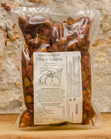 Olive Nere in Salamoia Polla Immagine di Olive Nere in Salamoia 800g (sg 500g)