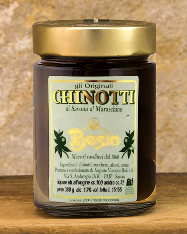 Chinotti di Savona al Maraschino Polla Picture of Ligurian Chinotti 380g